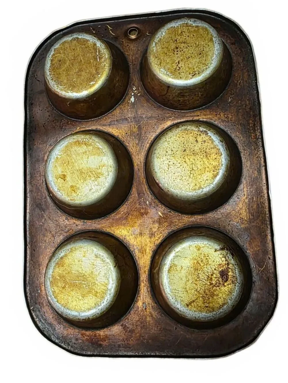 Vintage Comet Aluminum 6 Cup Muffin Pan Cupcake Tin USA MCM